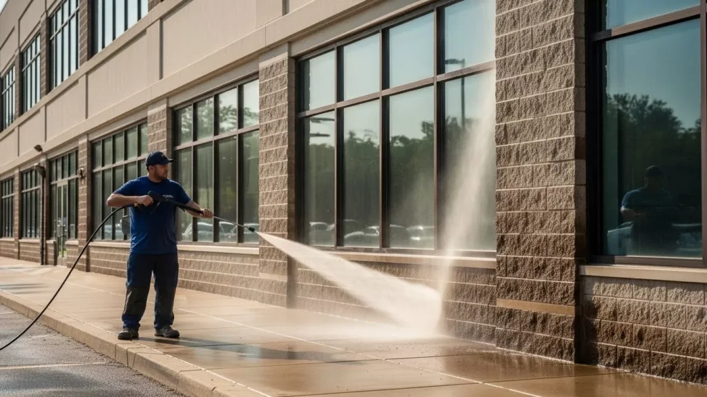 power washing New Jersey commercial building