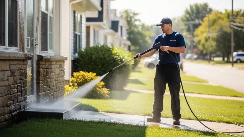 power washing New Jersey residential exterior