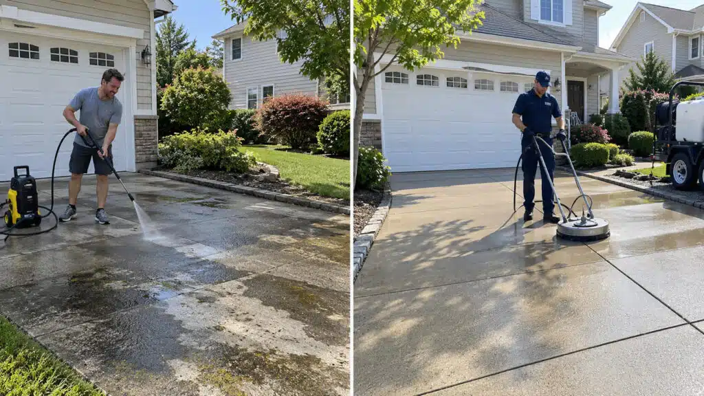 Professional power washing service in New Jersey vs DIY