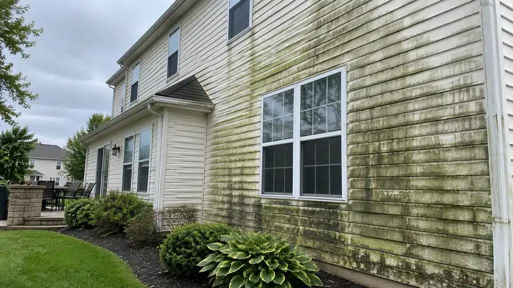 Signs a house is overdue for power washing in New Jersey